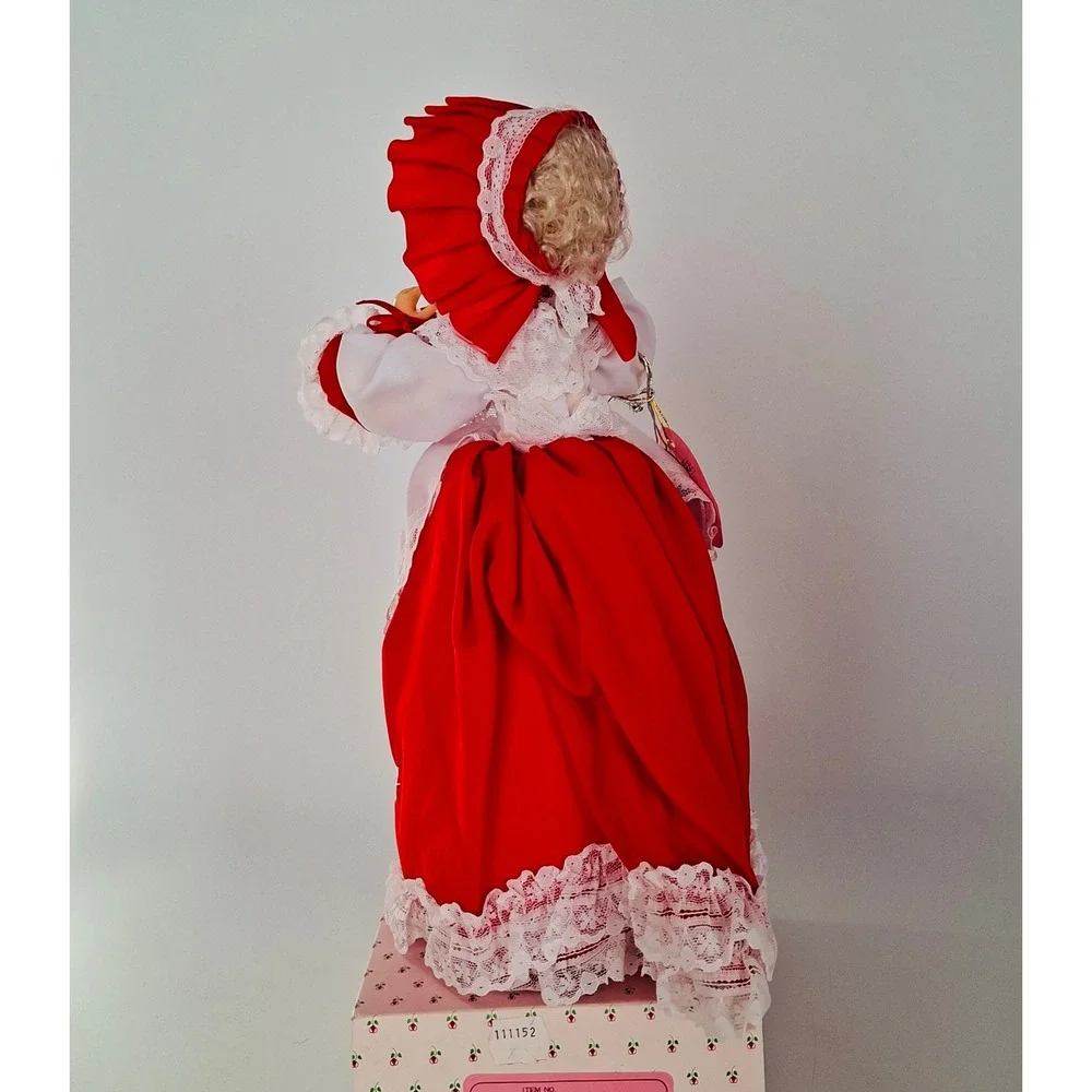 Vintage 1986 Brinn's February Musical Calendar Miss Doll Valentine Box COA Works